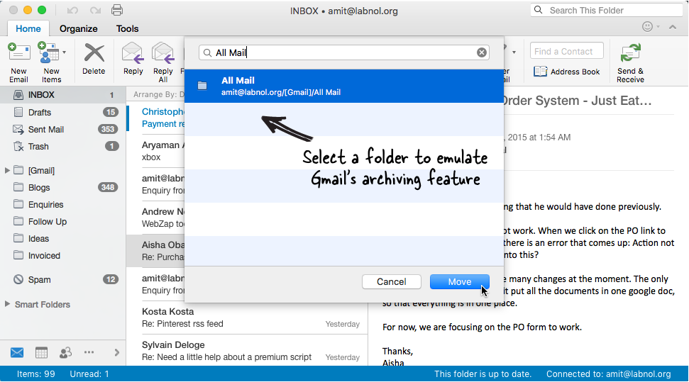 outlook for mac with gmail